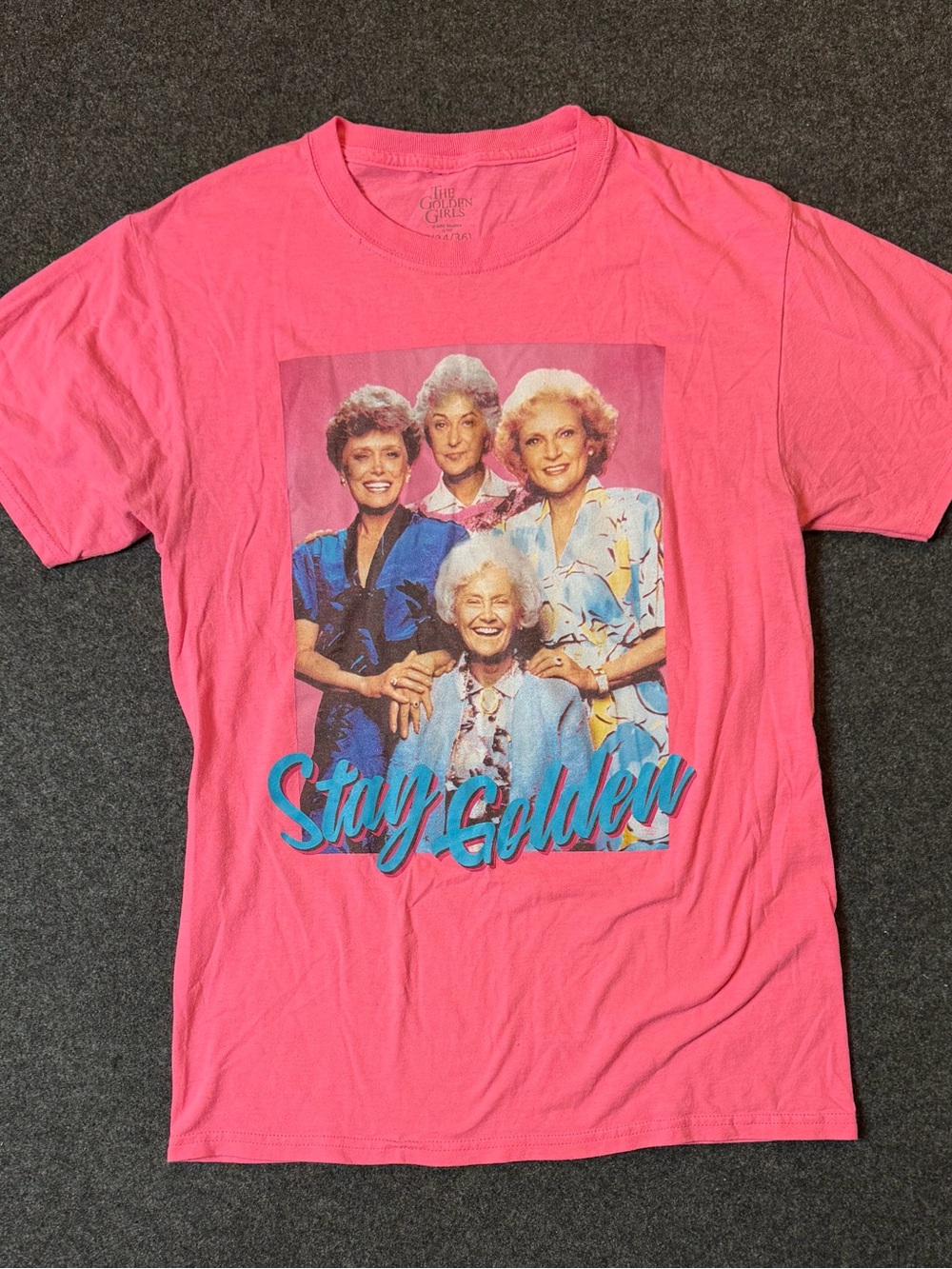 Stay Golden Graphic Tee - Pink Short Sleeve Shirt